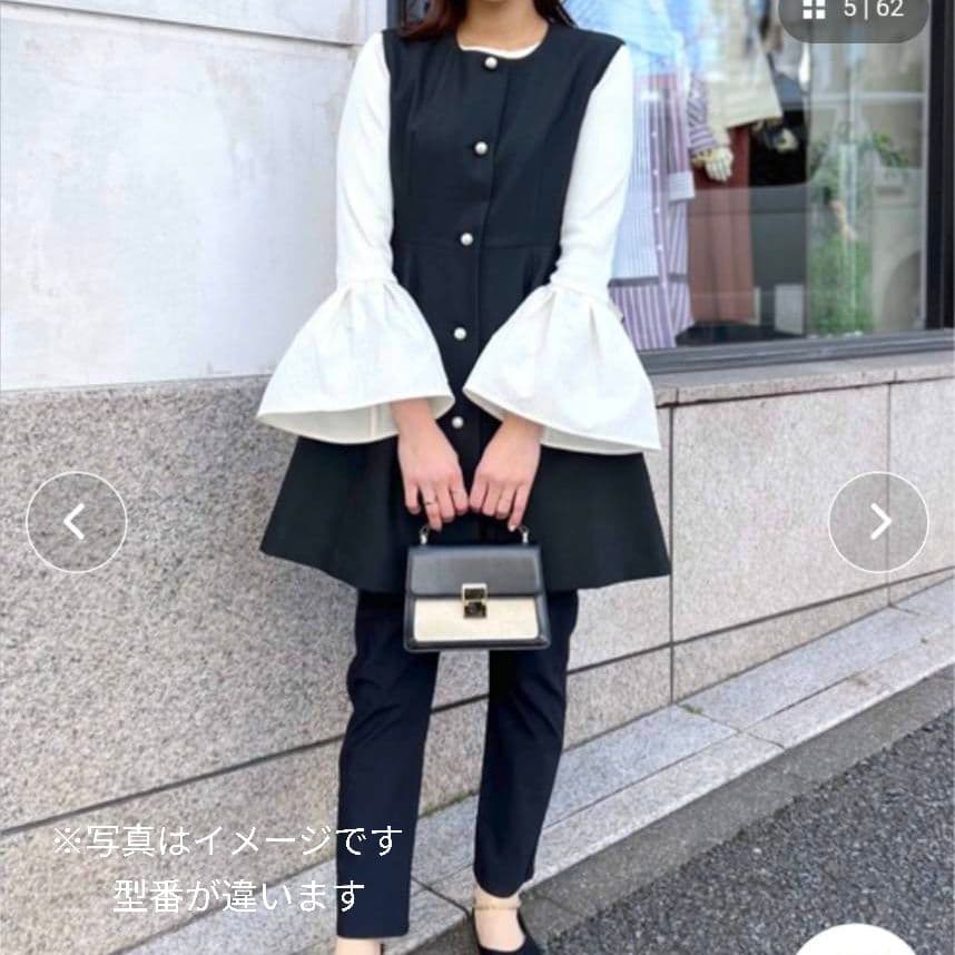 未使用タグ付き【PICCIN PERLA】ピッチンペルラ　パールボタン　ジレ