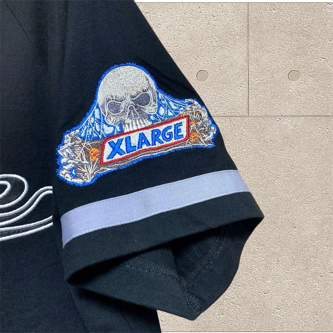 【未使用品】XLARGE BASEBALL SHIRT EMBROIDERED