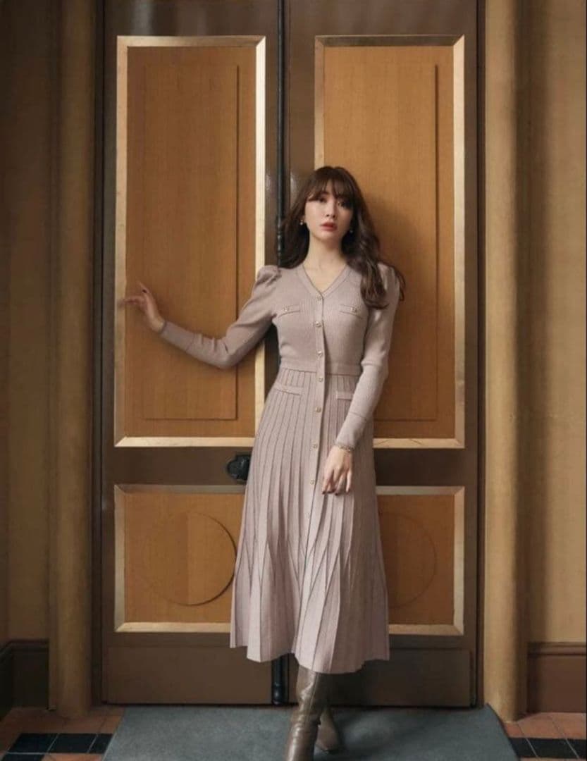 ワンピース Herlipto Suite Room Knit Long Dress