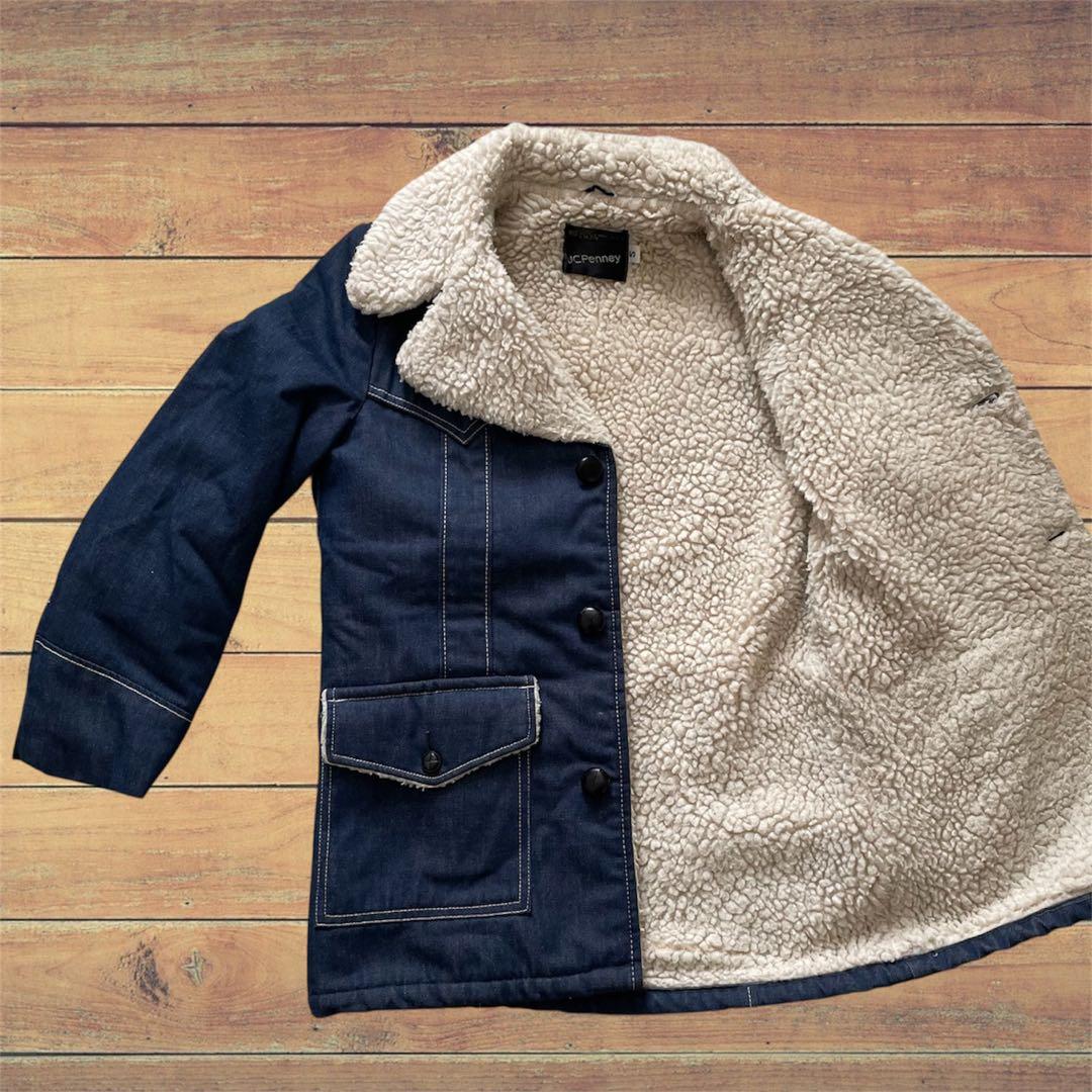 【美品】70s J.C.Penney デニム ランチコート 濃紺 ヴィンテージ