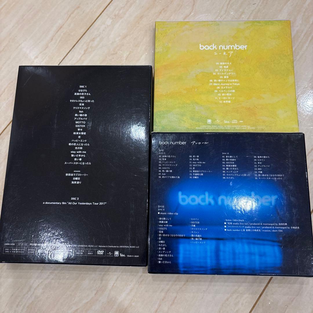 back number アンコール ユーモアAll Our Yesterdays