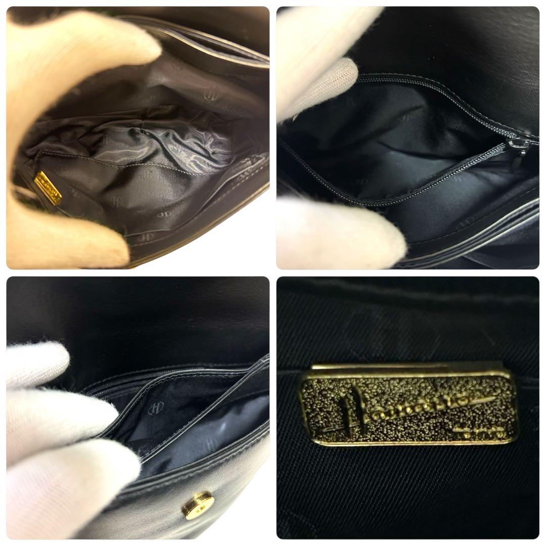 【未使用✨】濱野 ショルダーバッグ チェーン付 上質レザー 黒 付属品完備