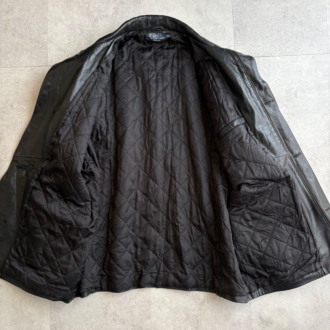 90s Polo by Ralph Lauren レザージャケット ブラック
