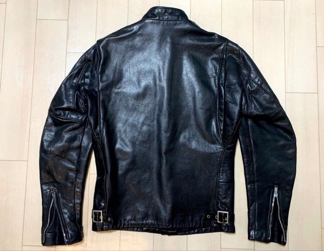ショット シングルライダース 141 レザージャケット 革ジャン 黒 34