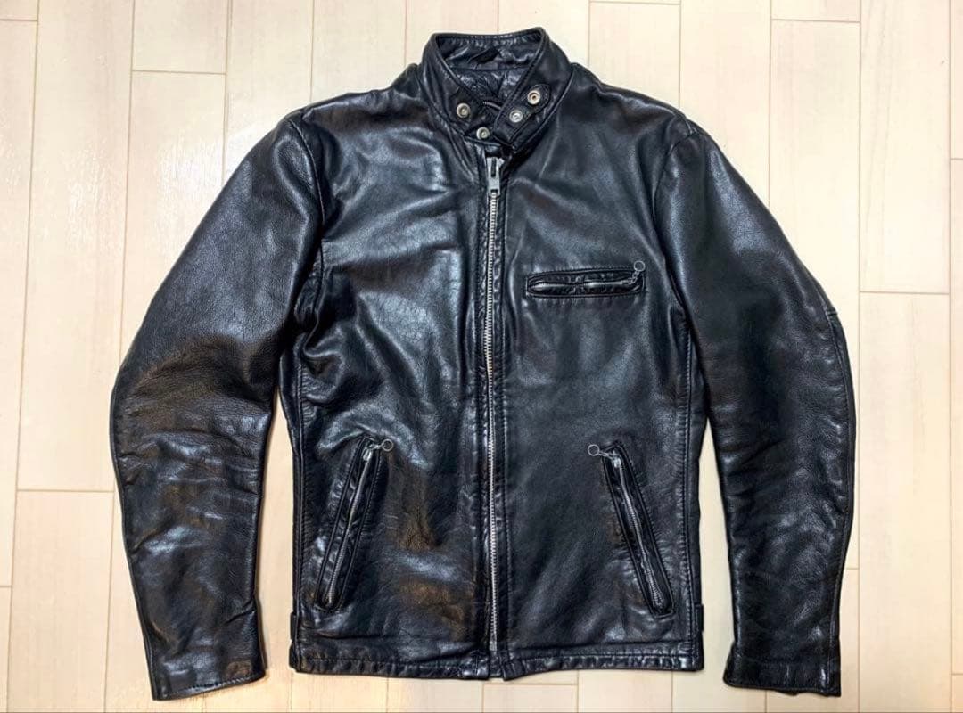 ショット シングルライダース 141 レザージャケット 革ジャン 黒 34