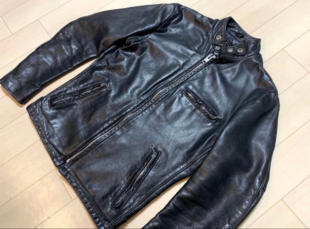 ショット シングルライダース 141 レザージャケット 革ジャン 黒 34
