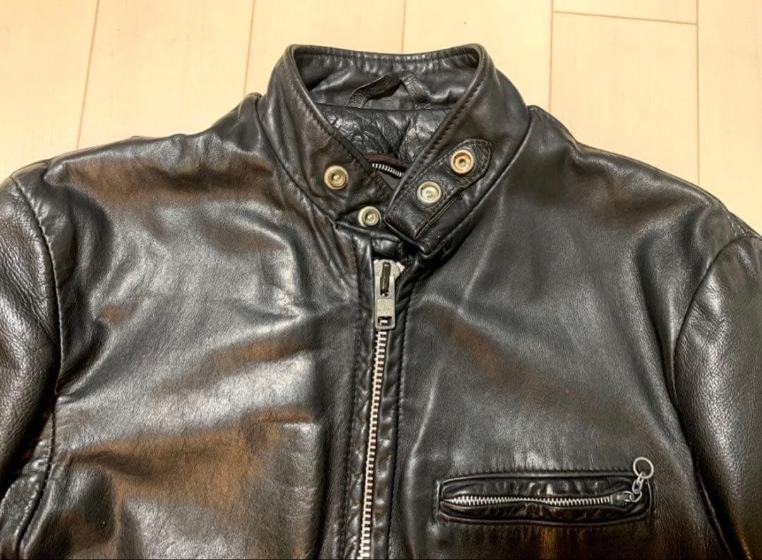 ショット シングルライダース 141 レザージャケット 革ジャン 黒 34