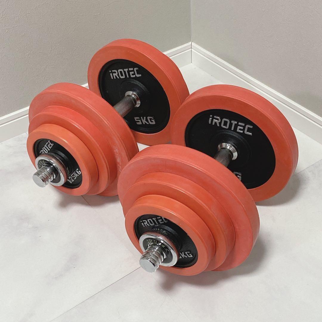 IROTEC ラバーダンベル20kg 極美品 可変式 ダンベル　1/2