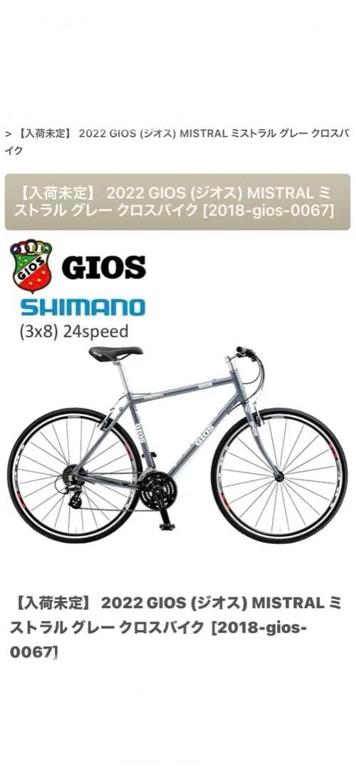 2022 GIOS MISTRAL クロモリクロスバイク