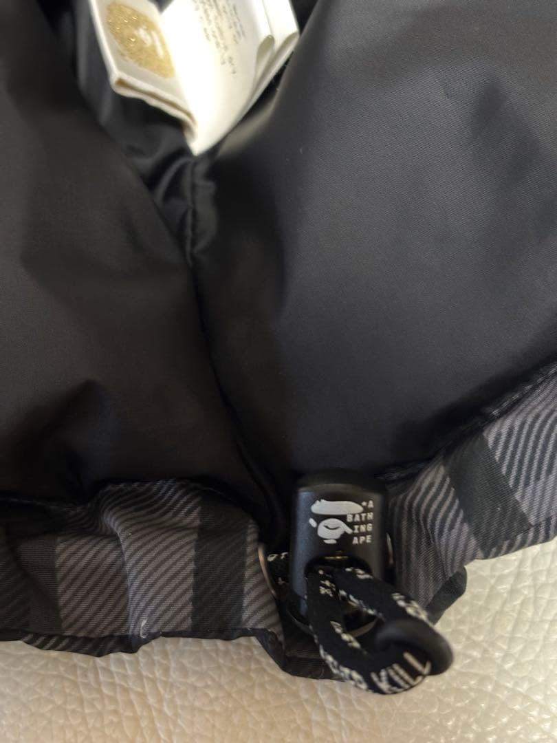 A BATHING APE BAPE チェック ダウンベスト XS 美品 エイプ