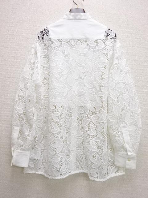 エリオポール　LACE SHIRT w/starched bosom　38　白