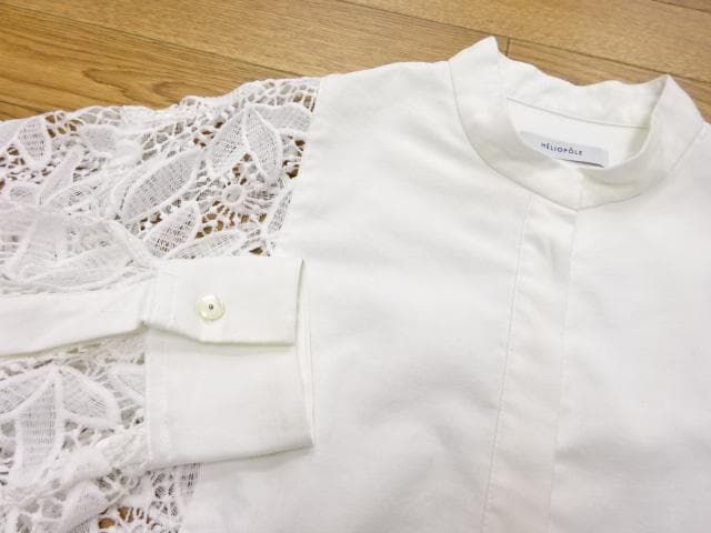 エリオポール　LACE SHIRT w/starched bosom　38　白