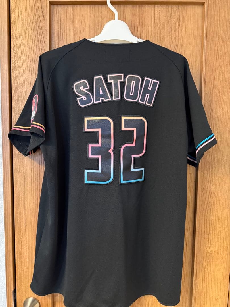 千葉ロッテ 佐藤都志也 2023 ブラックサマー BSW ユニフォーム L