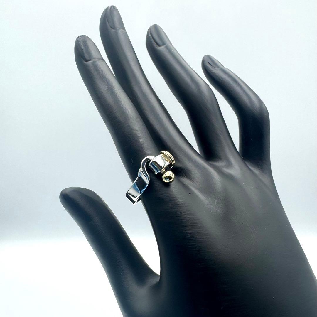 【TIFFANY&Co】鏡面仕上げ　フック&アイ リング　13号　T&Co