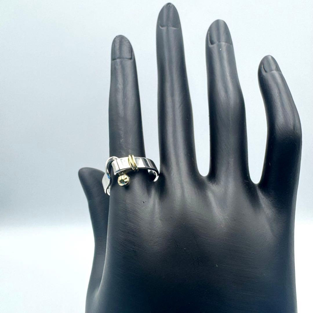 【TIFFANY&Co】鏡面仕上げ　フック&アイ リング　13号　T&Co