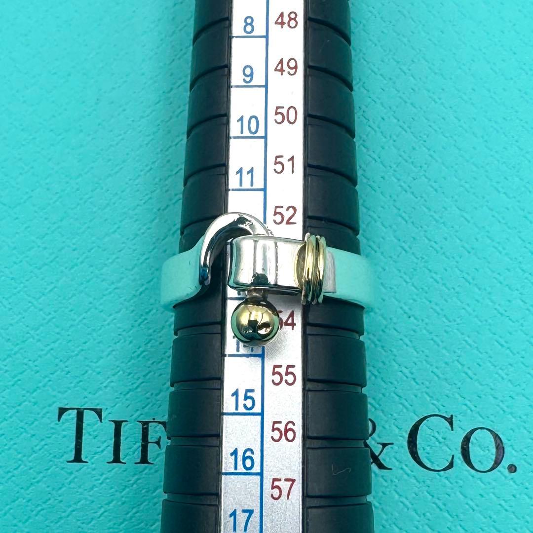 【TIFFANY&Co】鏡面仕上げ　フック&アイ リング　13号　T&Co