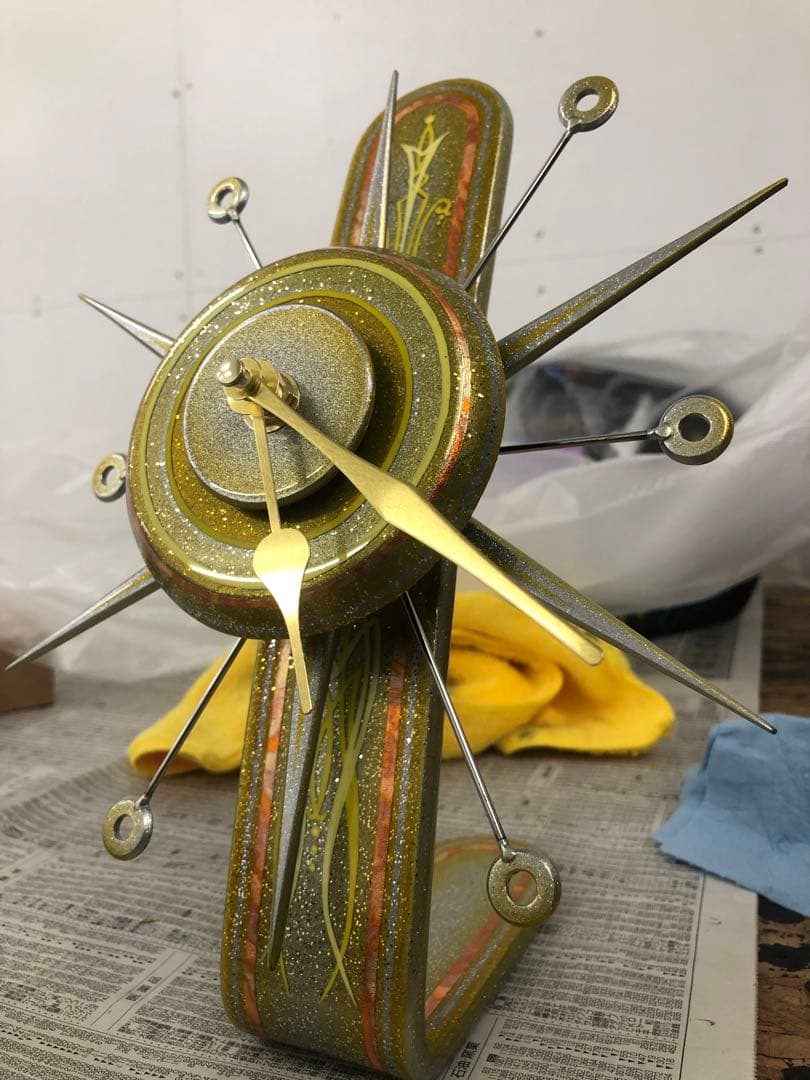 ムーンアイズ HOTRODCustomShow 2022 ピンストライプ 置時計