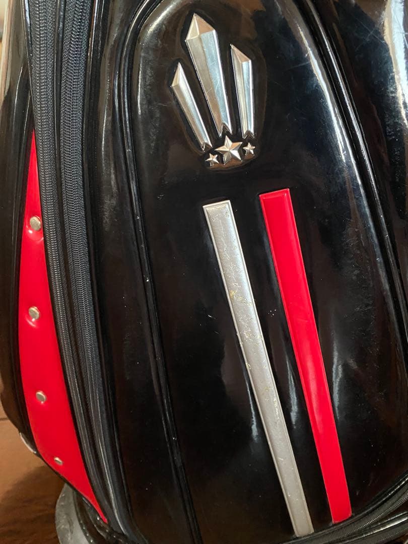 Titleist キャディバッグ 黒 赤 ストライプ