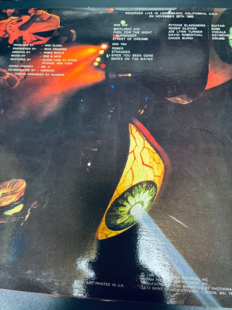 Rainbow Stranded Nov.30th1983 liveレコード