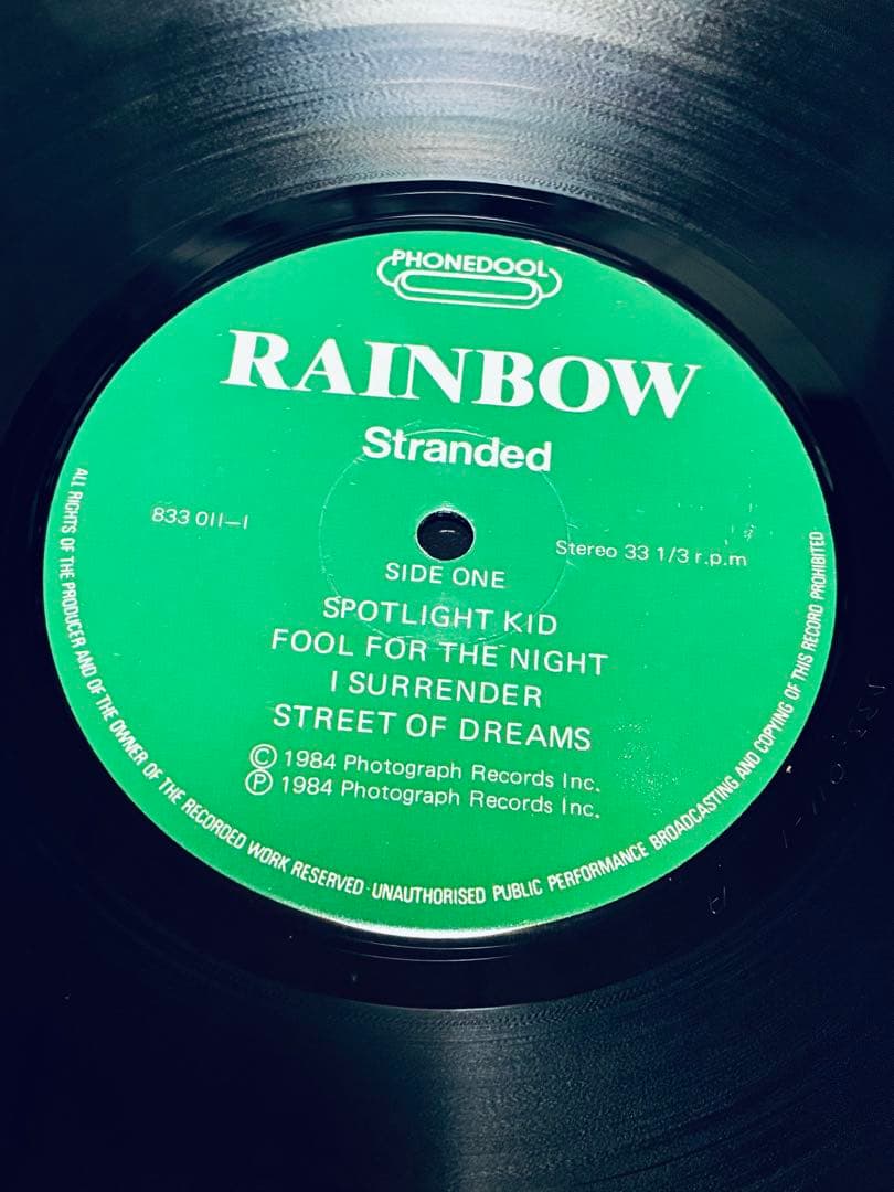 Rainbow Stranded Nov.30th1983 liveレコード