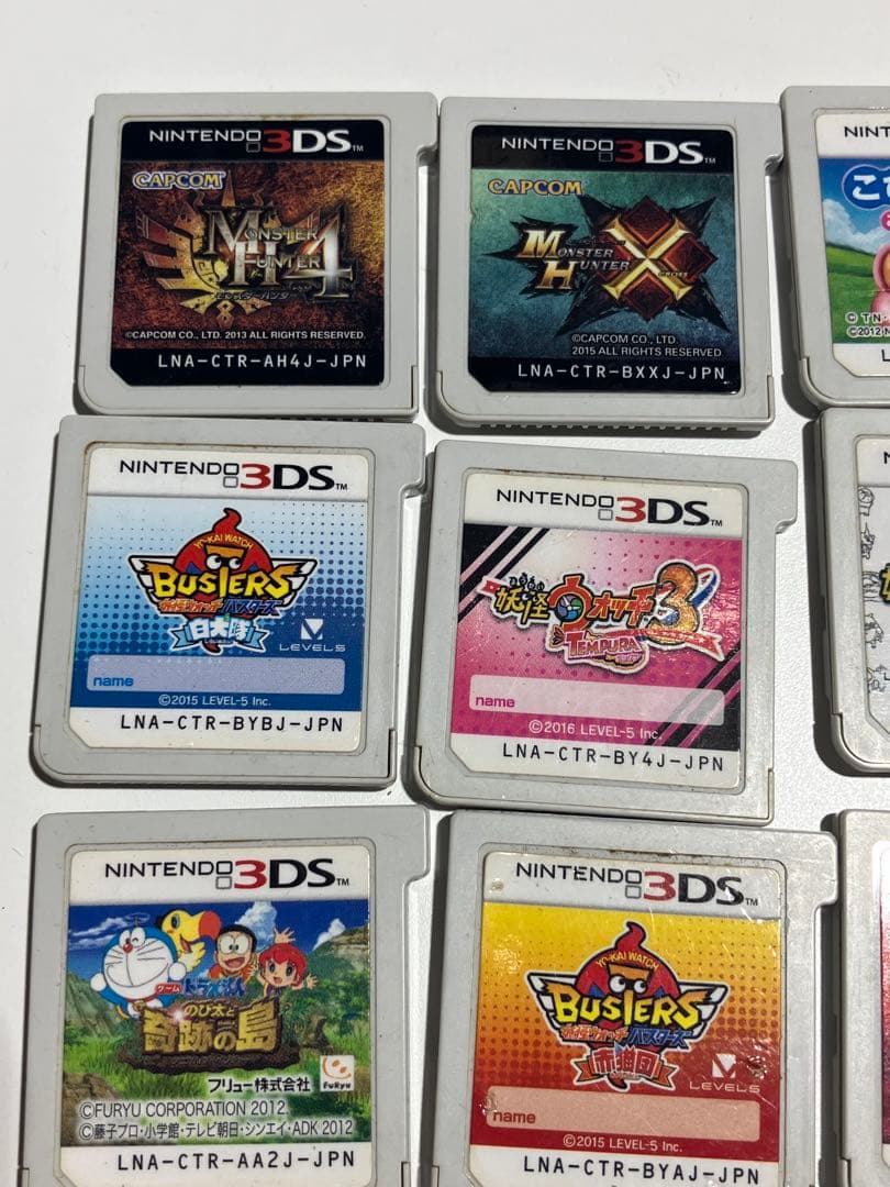 3DS ソフト 14枚 まとめ 妖怪ウォッチ ドラえもん モンスターハンターなど