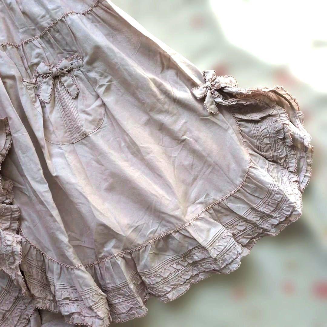 新品 ピンクハウス♥フード付きリボンいっぱいのロングタブリエ