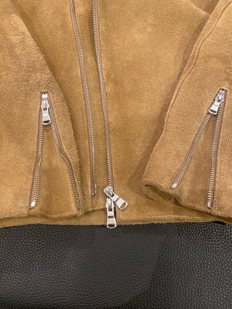 タ*ロ様 UNITED ARROWS カウスエードレザー ダブルライダース ジャ