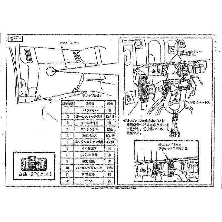 いすゞギガ用サービスコネクターハーネス　2015年以降
