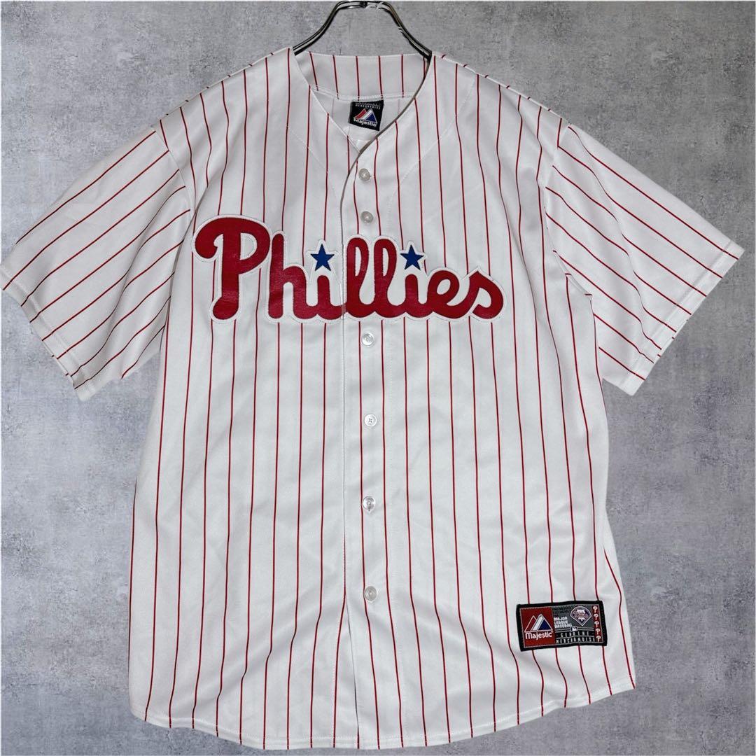 希少 フィリーズ ペンス 3 ユニフォーム Majestic 刺繍 L MLB