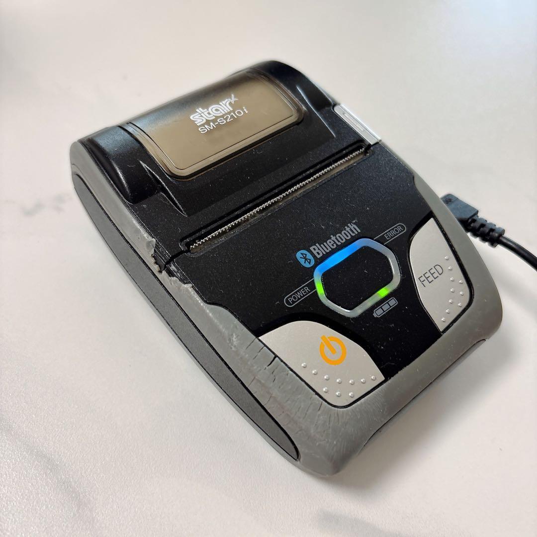 スター精密SM-S210i Bluetooth モバイルプリンター⭐︎ロール紙つき