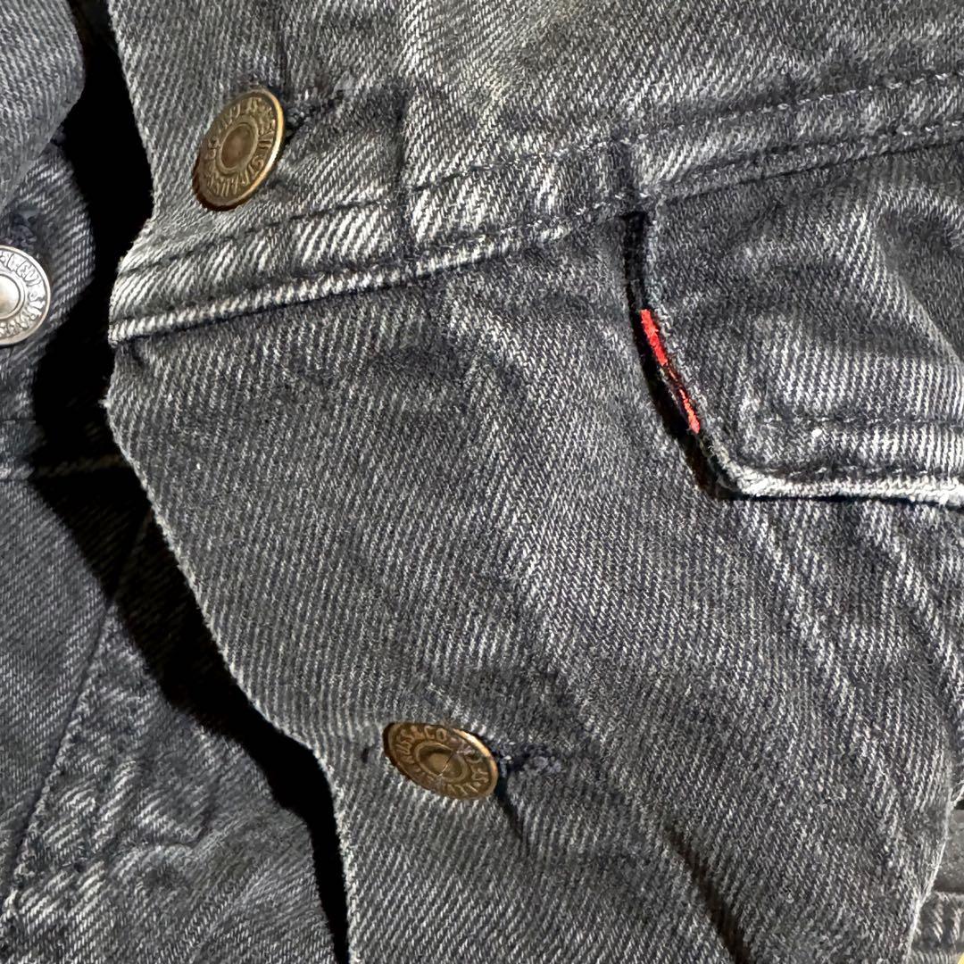 USA製 80s Levis 70507 ブラックデニムジャケット スミ黒 古着