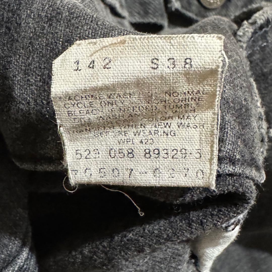 USA製 80s Levis 70507 ブラックデニムジャケット スミ黒 古着
