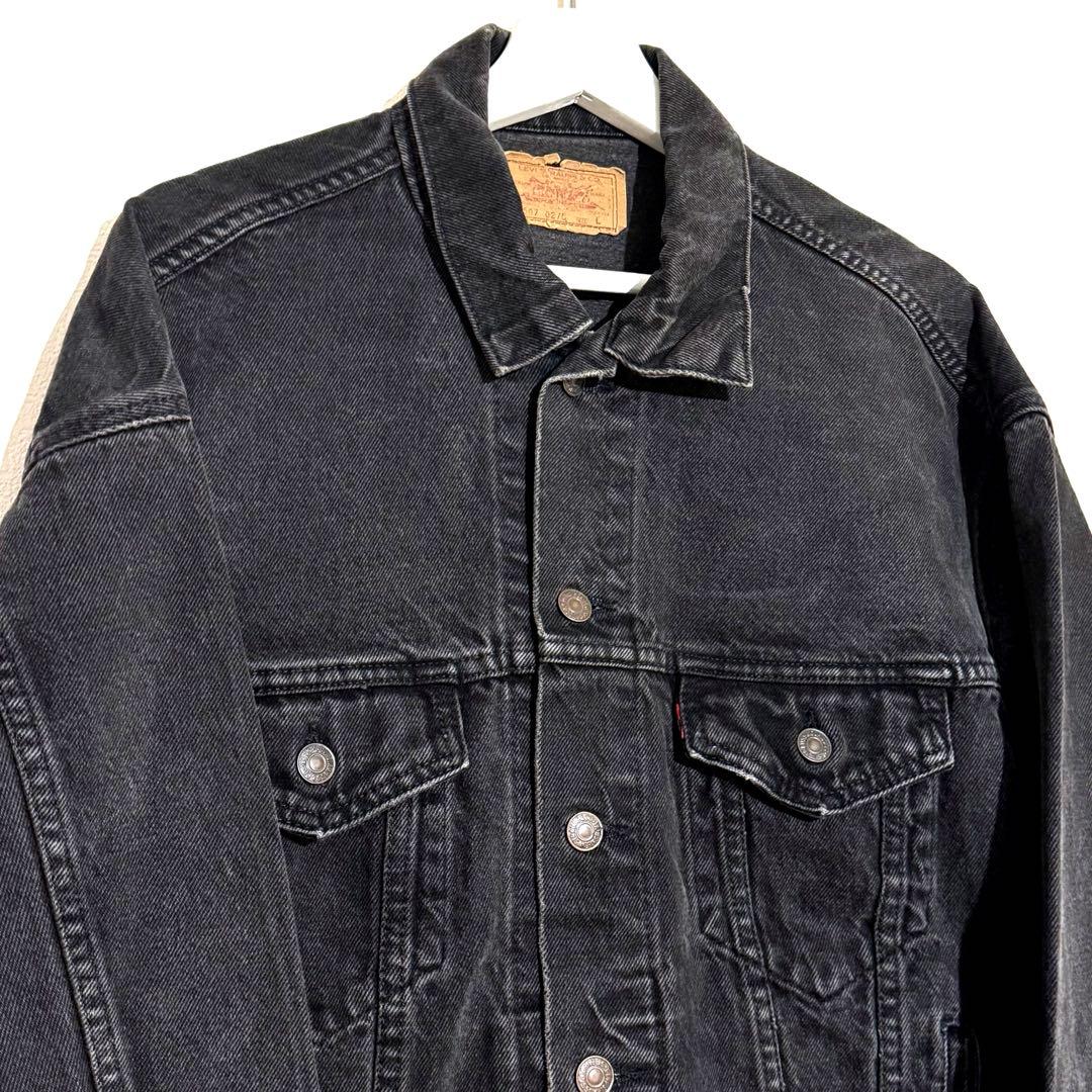USA製 80s Levis 70507 ブラックデニムジャケット スミ黒 古着