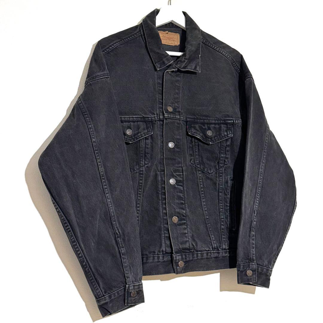 USA製 80s Levis 70507 ブラックデニムジャケット スミ黒 古着