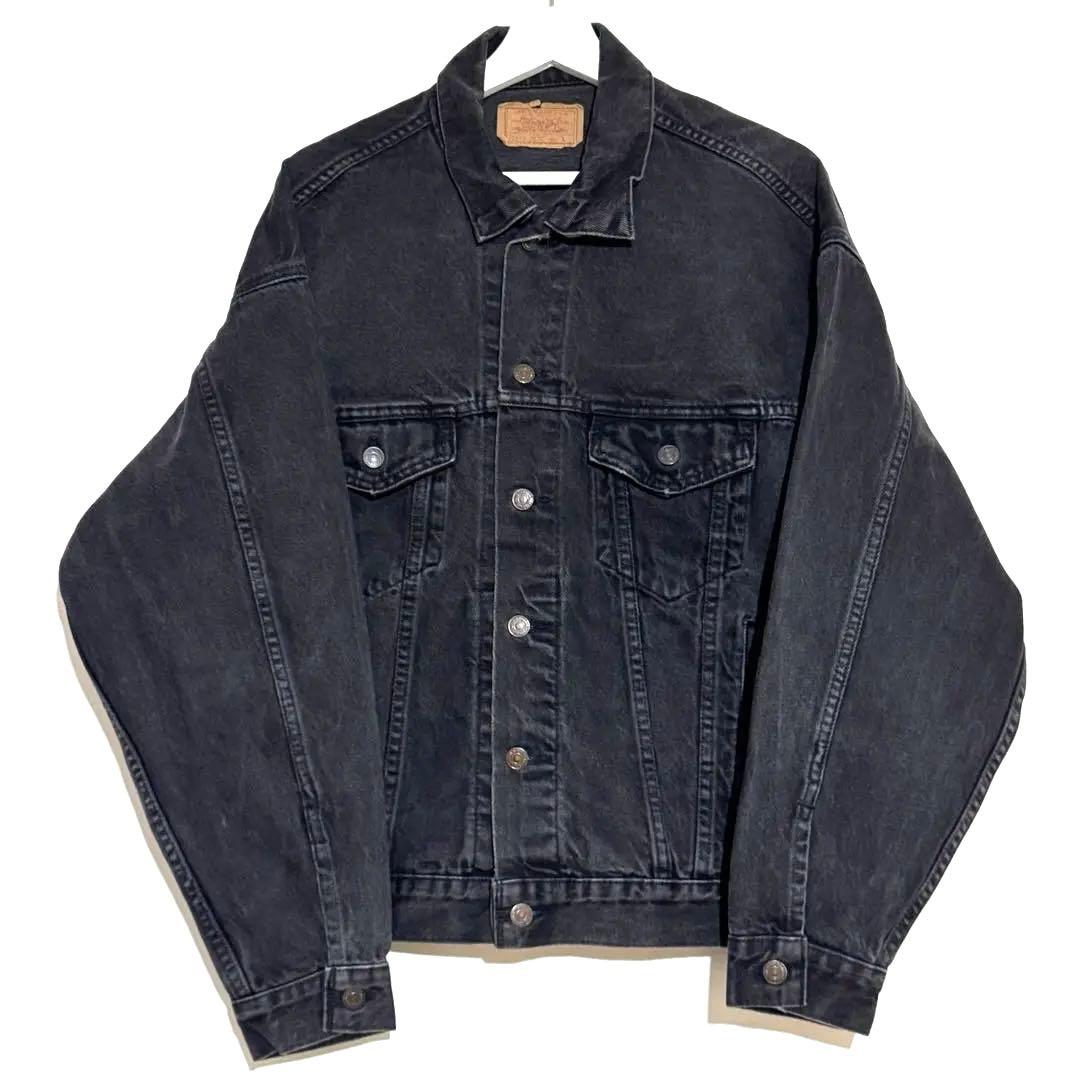 USA製 80s Levis 70507 ブラックデニムジャケット スミ黒 古着