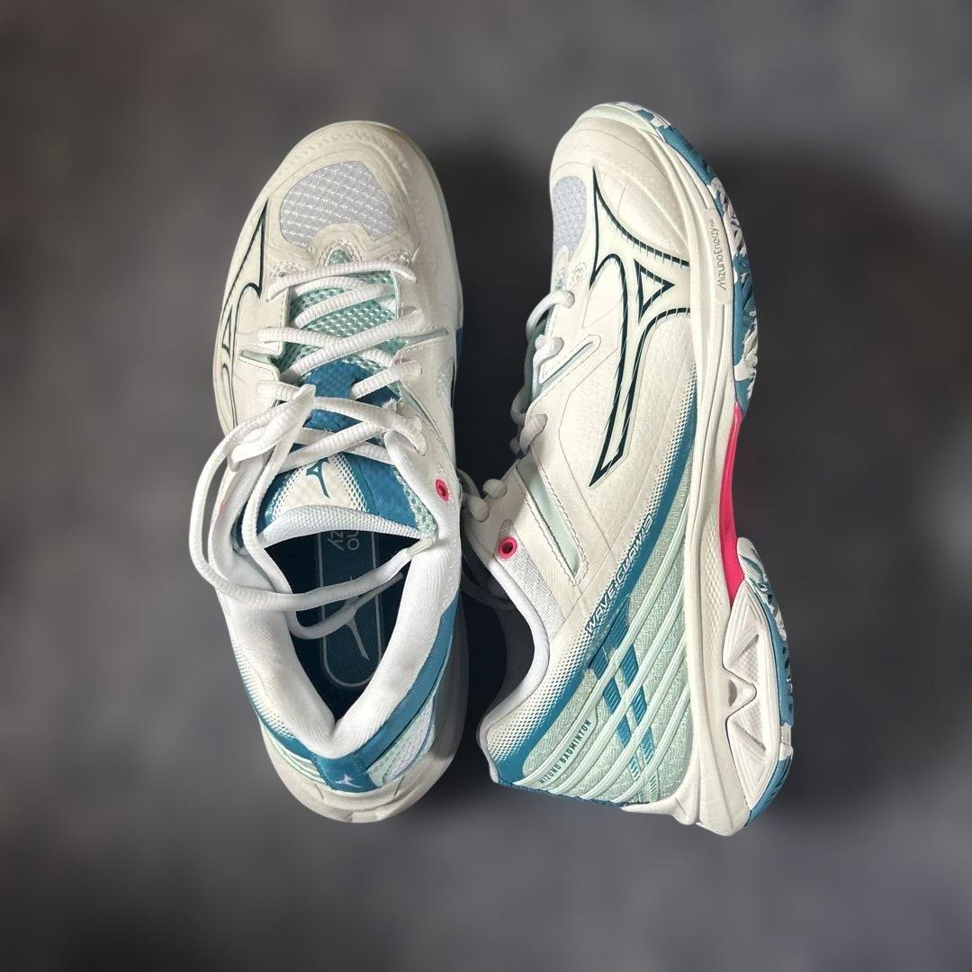 Mizuno バドミントンシューズ ホワイト/ブルー