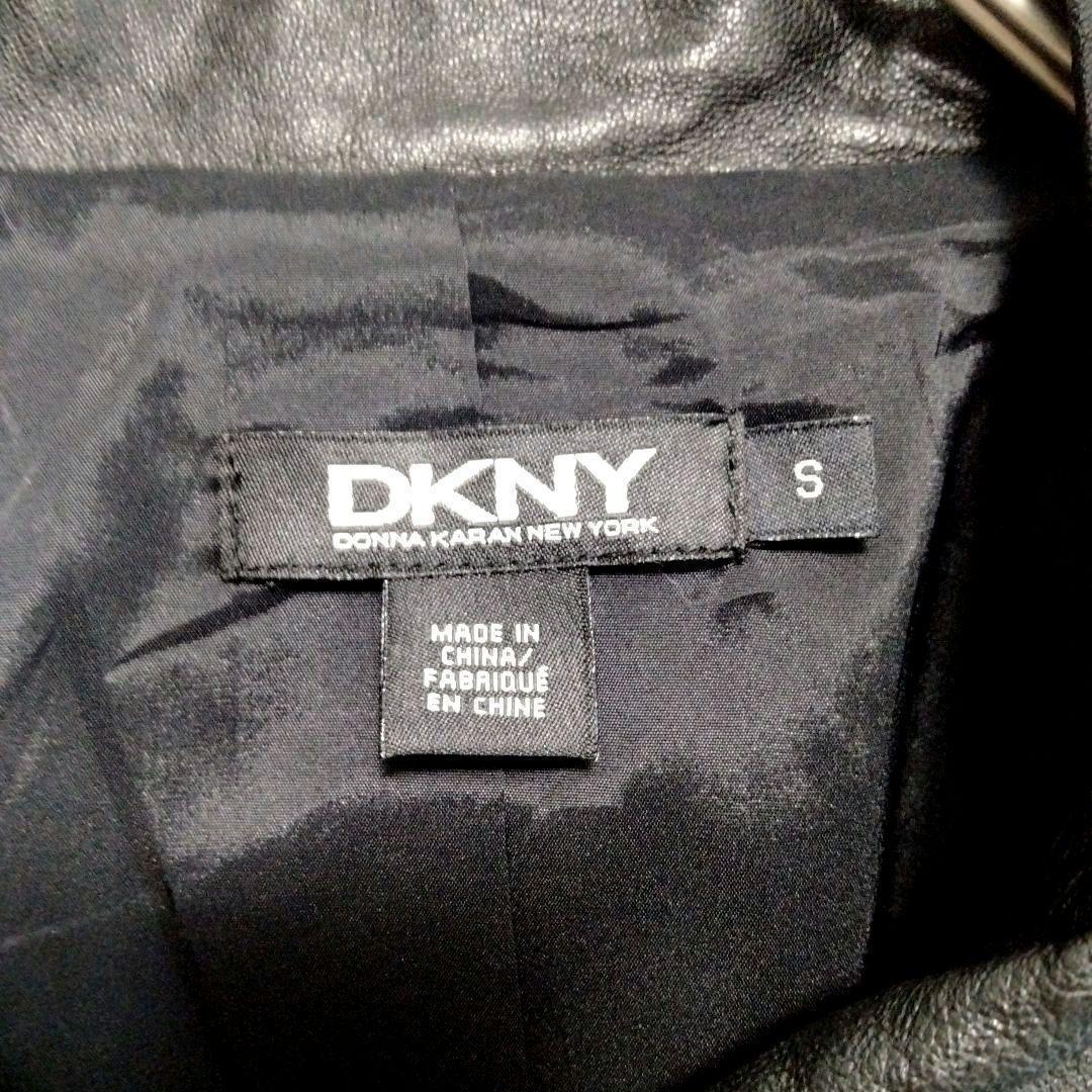 美品　シリア産　ラムレザー　羊革　本革　DKNY　ブルゾン　ジャンバー　Ｓ
