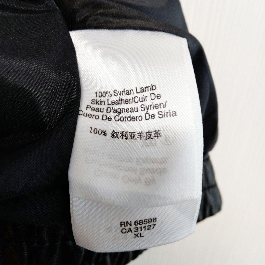 美品　シリア産　ラムレザー　羊革　本革　DKNY　ブルゾン　ジャンバー　Ｓ