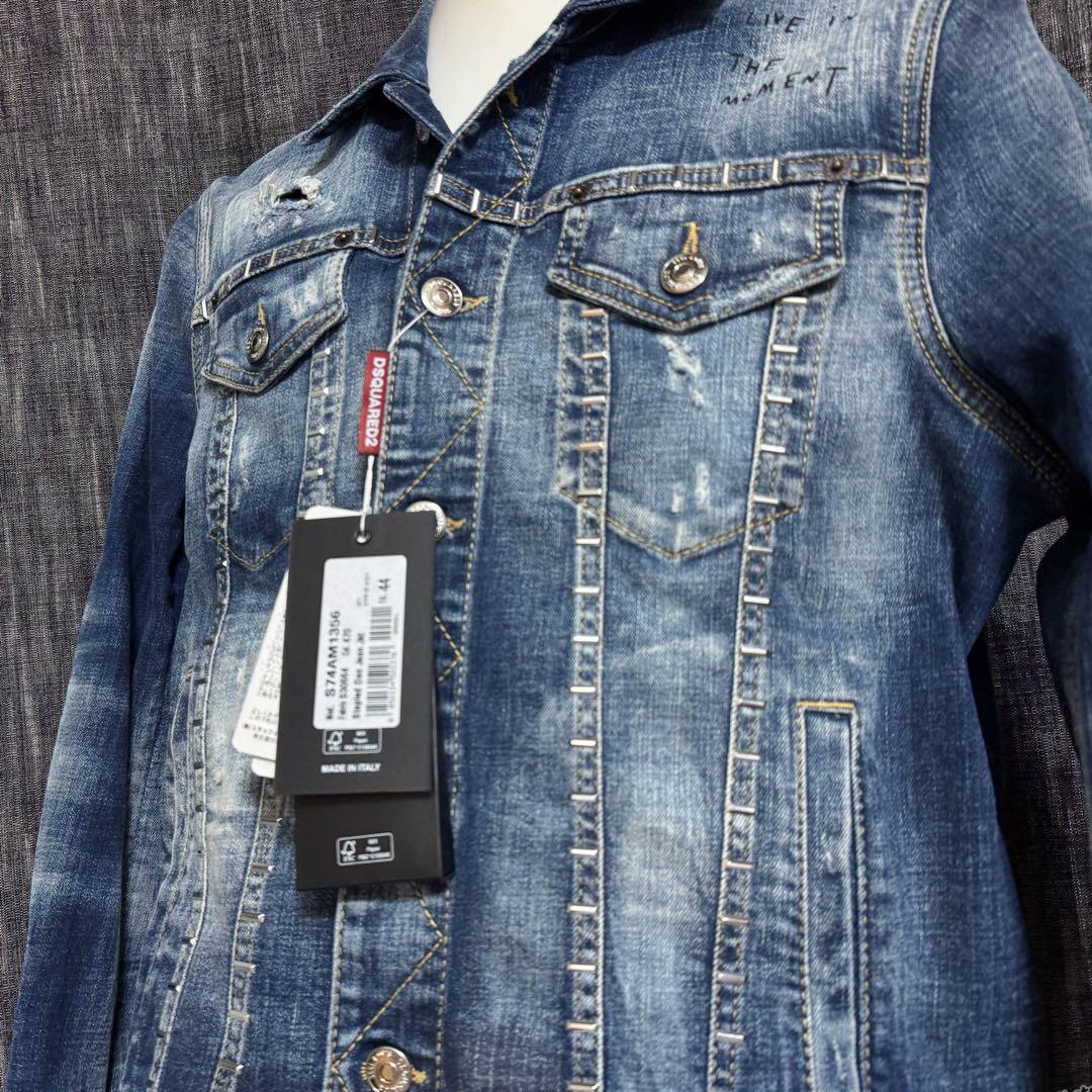 未使用 定価144100円 23SS Dsquared2 デニムジャケット　落書