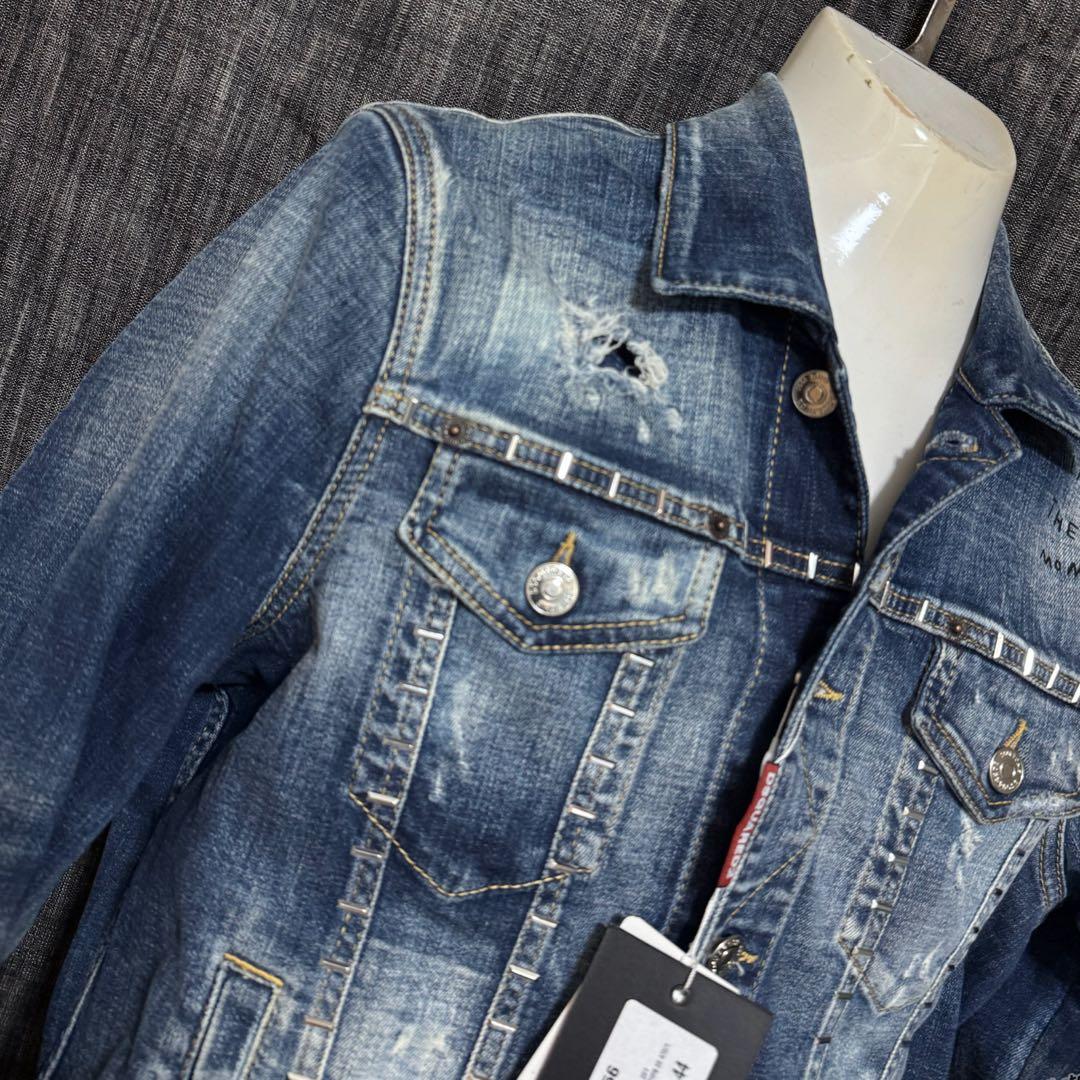 未使用 定価144100円 23SS Dsquared2 デニムジャケット　落書