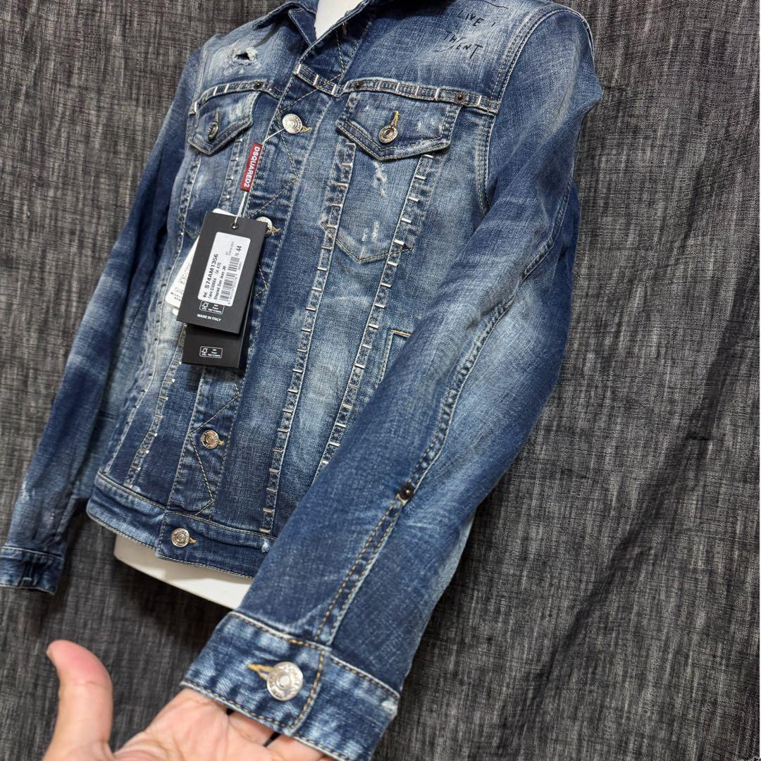 未使用 定価144100円 23SS Dsquared2 デニムジャケット　落書