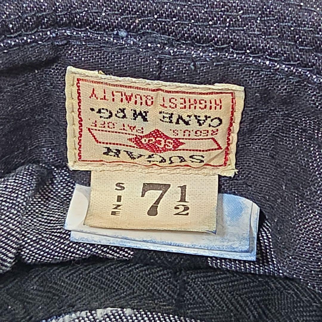 未使用級✨シュガーケーン 10ozデニム ポークパイハット インディゴ 1/2