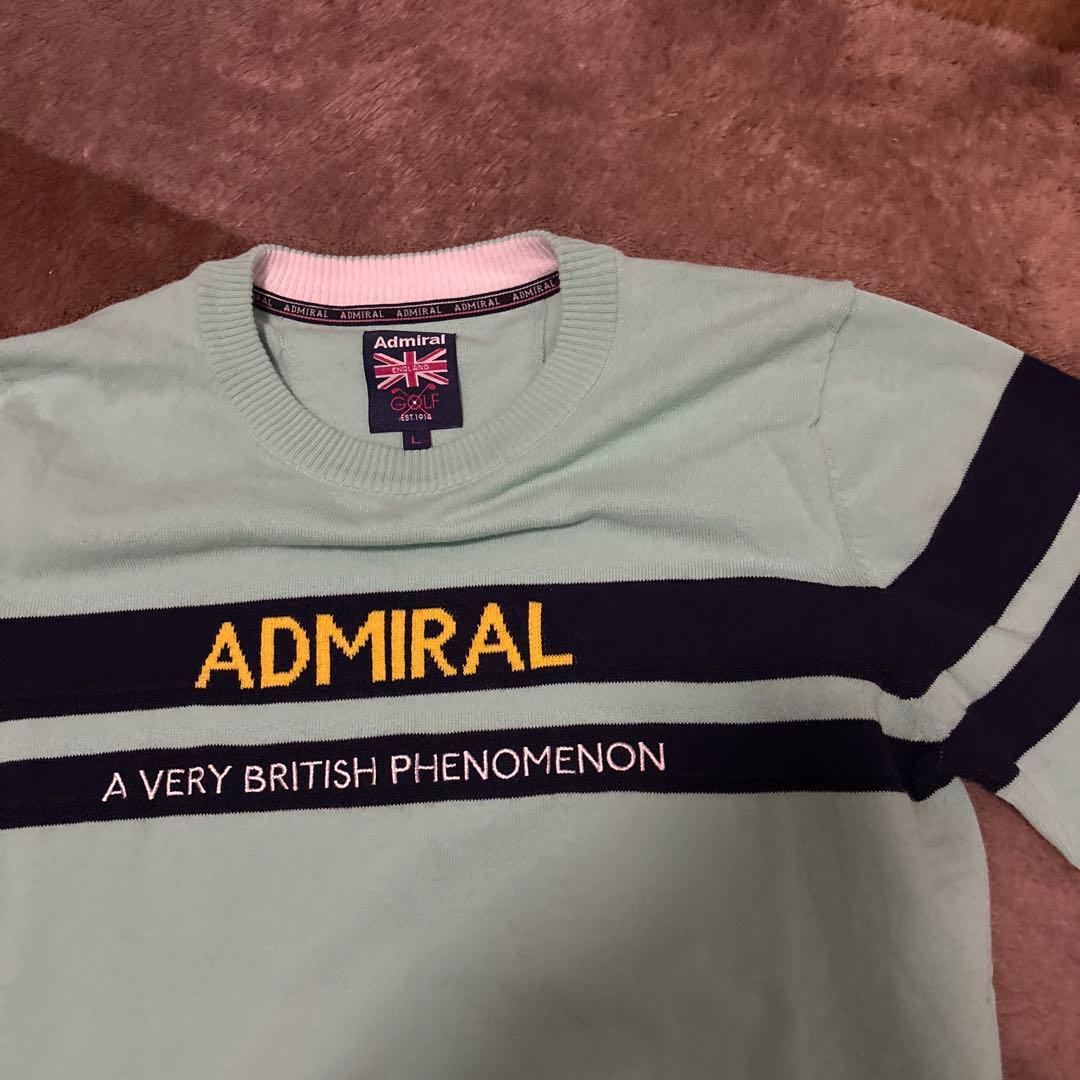 ADMIRALGOLF アドミラルゴルフ長袖クルーネックセーターLライムグリーン