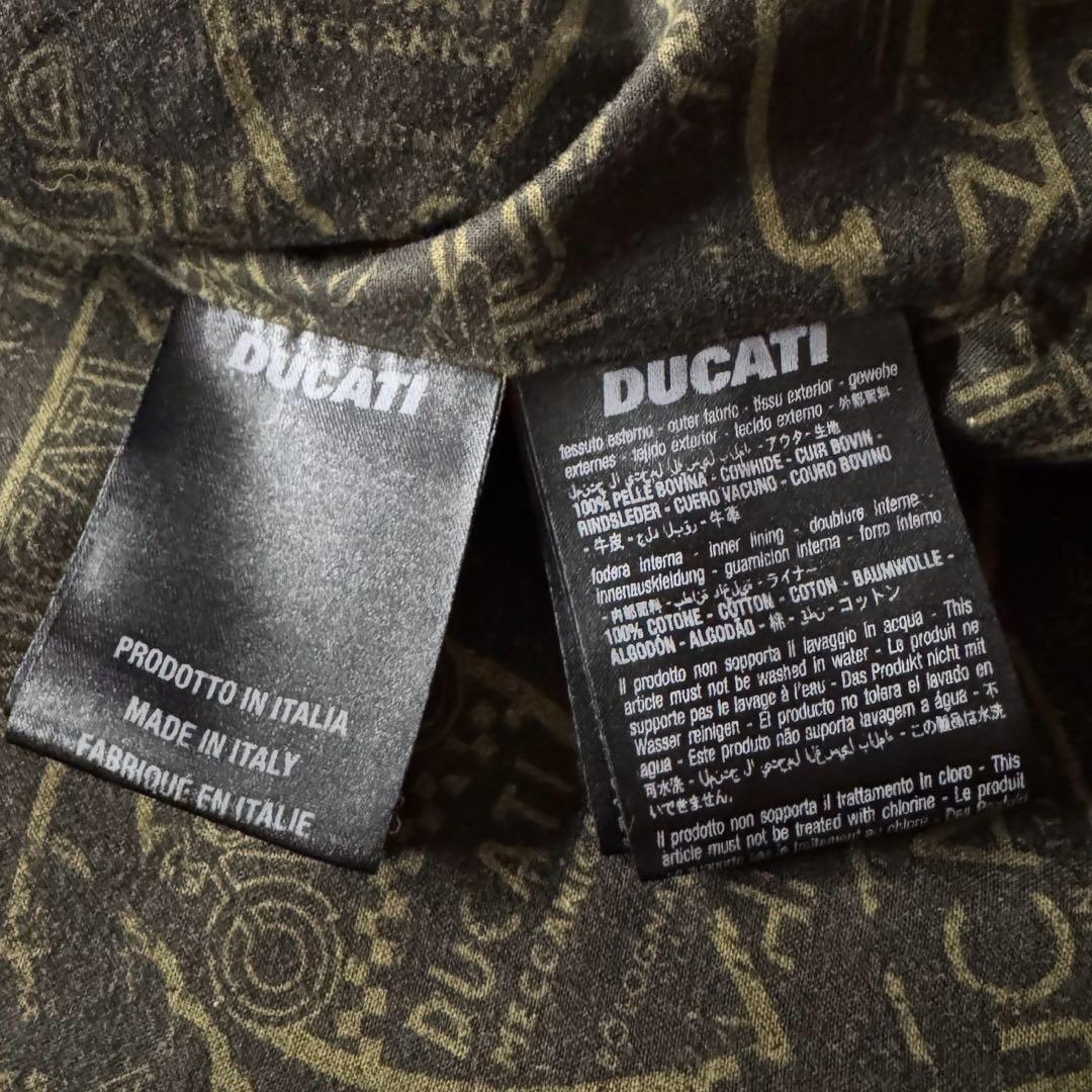 【絶品】Ducati ドゥカティ　L ライダースジャケット　ワッペン　短丈　黒