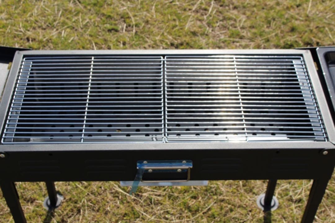 BBQコンロ 跳ね上げテーブル付きＢＢＱコンロ 大型バーベキューコンロ ブラック