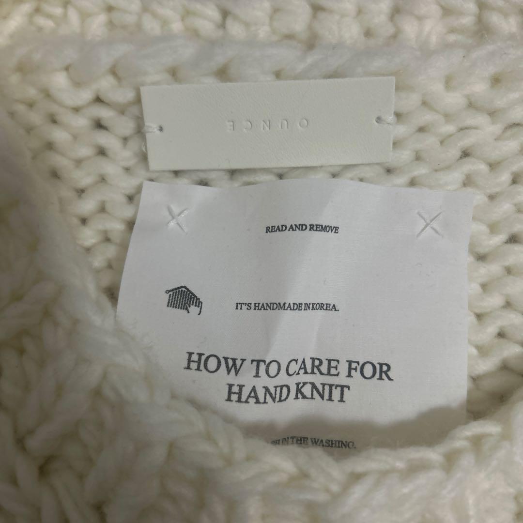 ounce OUNCE 新品　ホワイトニットベスト　手編み 韓国