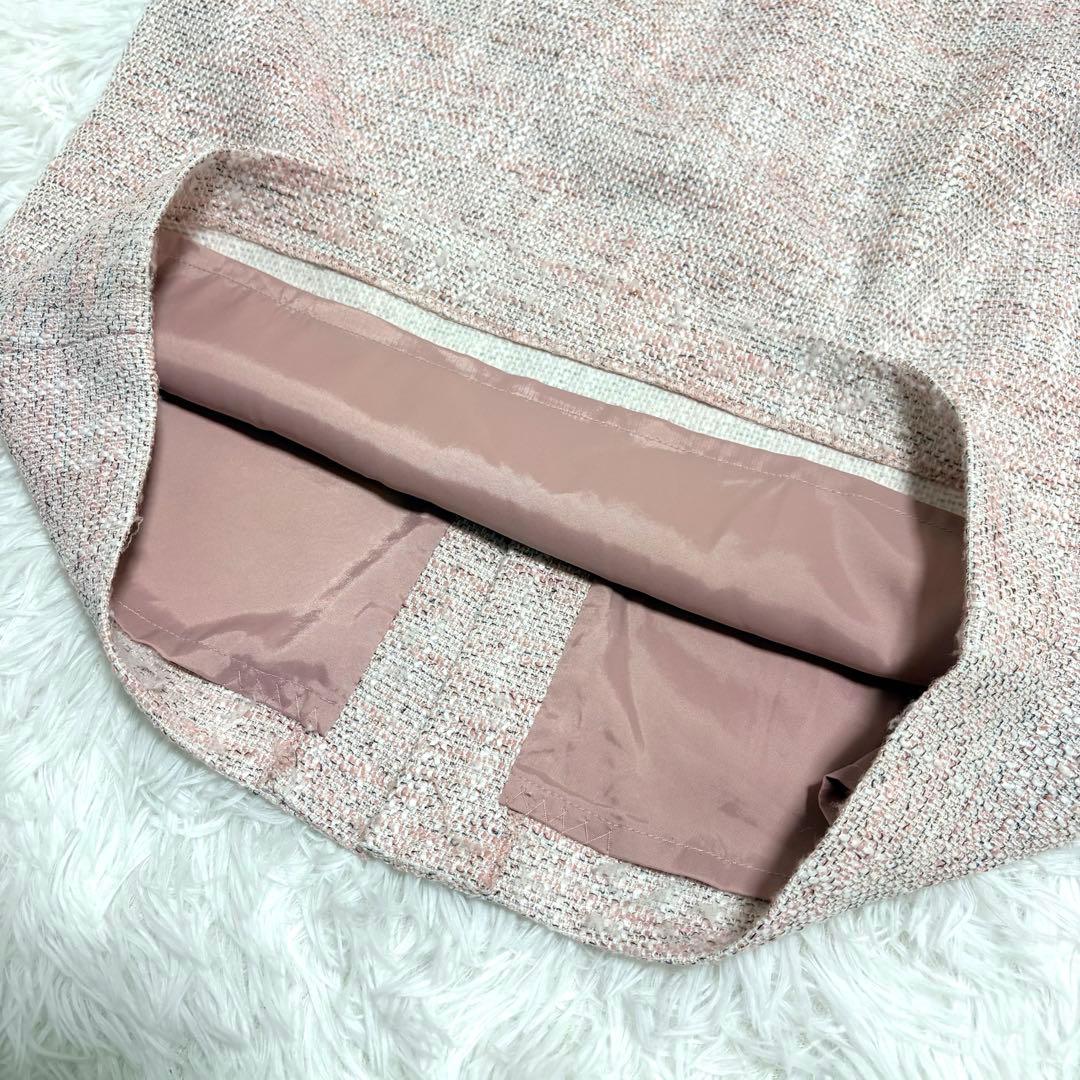 タグ付き♡新品セルフォード ツイードタイトワンピース　卒入学式ママ　38ピンク