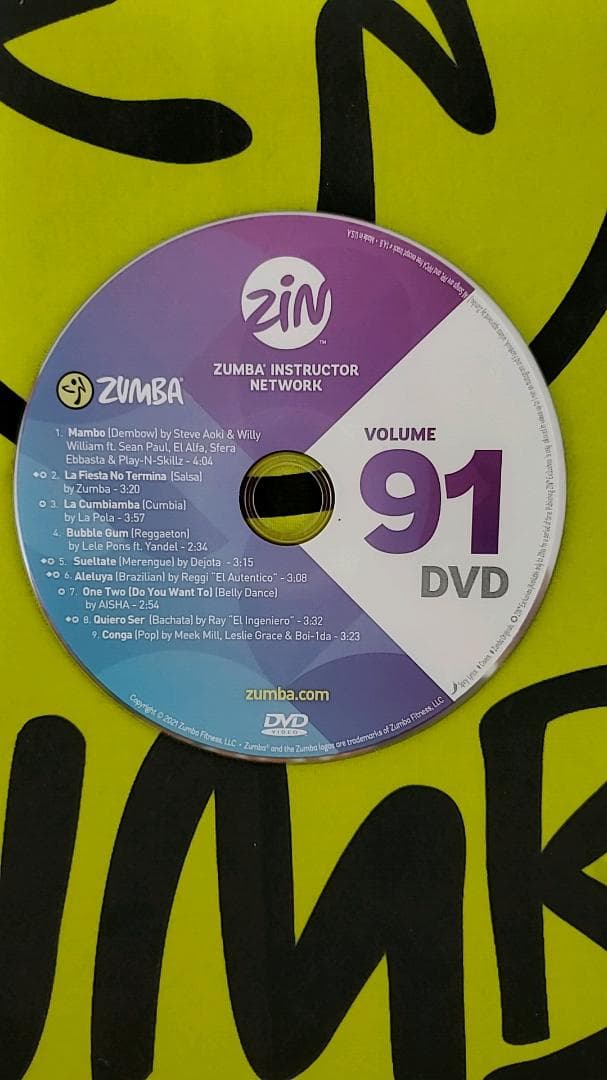 ZUMBA　ズンバ　ZIN91　CD ＆ DVD　インストラクター専用