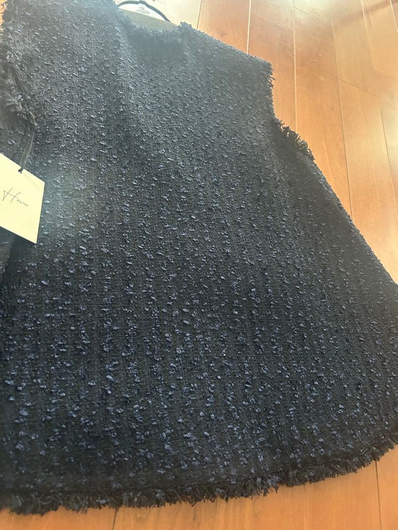 【新品】Heve ツイードジレ ネイビー