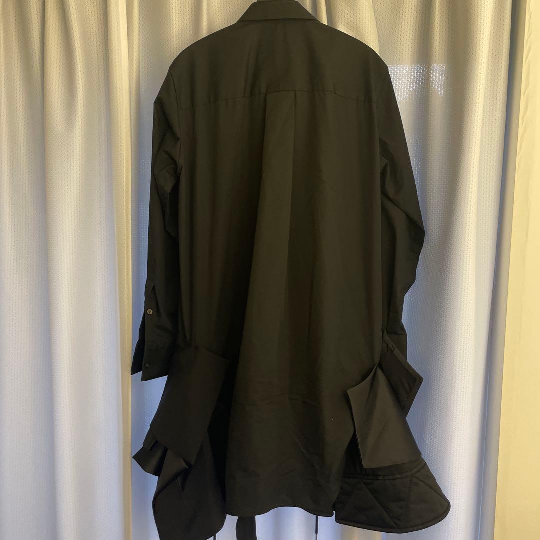 【春秋冬】Sacai (サカイ)ブラック長袖シャツワンピース